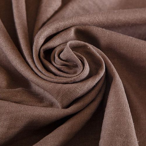 Лен-вискоза стрейч 035-18751 ореховый