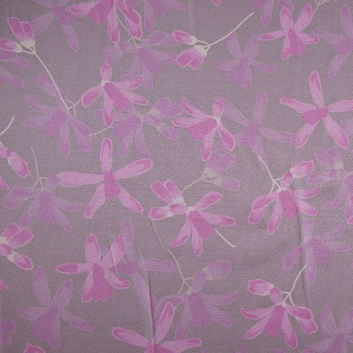 Шифон 068-17384 разбеленный лиловый принтованный