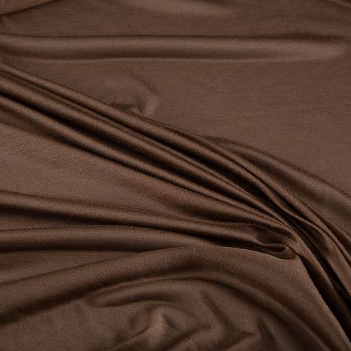 Трикотаж 056-20377 коричневый однотонный