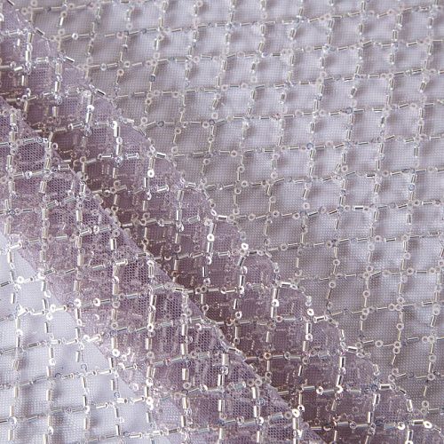 Сетка со стеклярусом 050-13579 лиловый