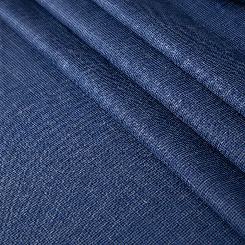 Ткань костюмная 025-19981 сине-голубой клетка