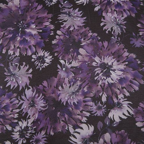 Шифон 068-17410 черный принтованный