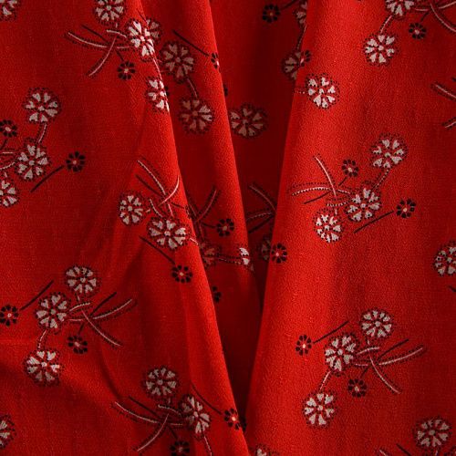 Вискоза 009-15079 красный принтованный