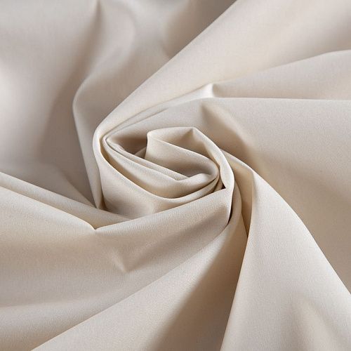 Поплин стрейч 063-20009 экрю однотонный