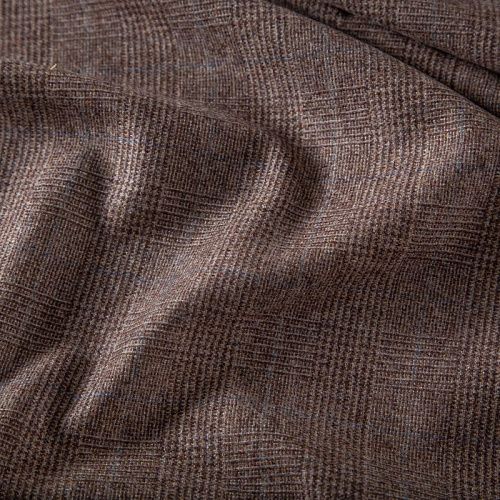 Шерсть костюмная 025-19972 коричневый клетка