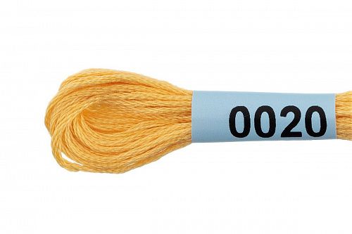 Нитки для вышивания Gamma мулине 8 м 0020 розовато-желтый