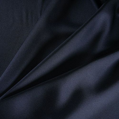 Шелк натуральный стрейч 064-11951 черный однотонный