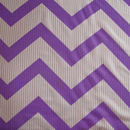 Шелк-батист 003-16476 бело-фиолетовый принтованный