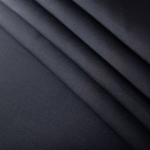 Ткань костюмная дублированная 025-19817 черный однотонный