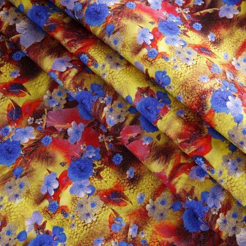 Джерси 014-12630 желтый принтованный