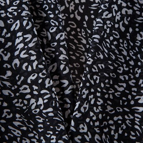 Шифон 068-13570 черный принтованный