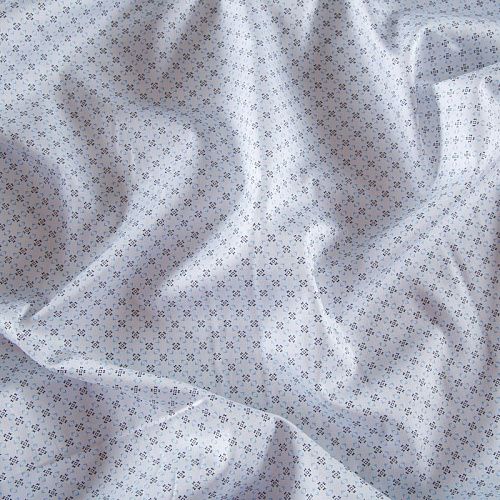 Хлопок рубашечный 063-13955 белый принтованный