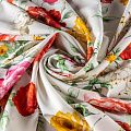 Шелк натуральный К22-003 белый принтованный