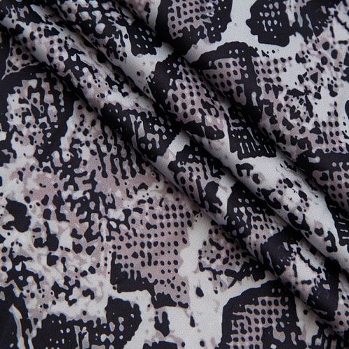 Шелк синтетический 065-13931 серый принтованный