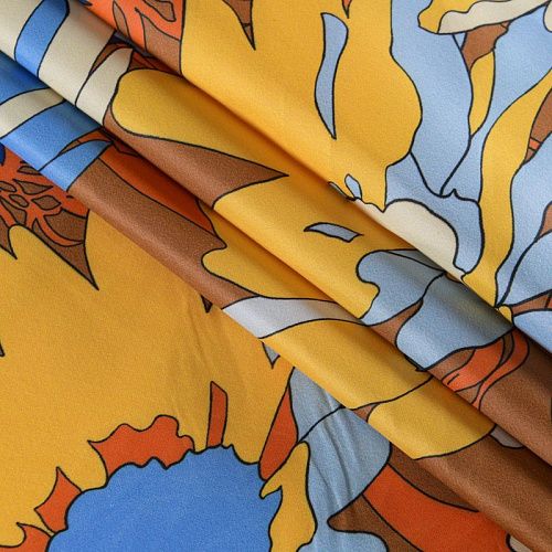 Ткань плащевая 042-11733 корица принтованный