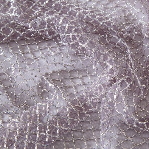Сетка со стеклярусом 050-13579 лиловый