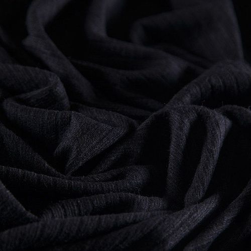 Трикотаж-лапша 056-15618 черный однотонный