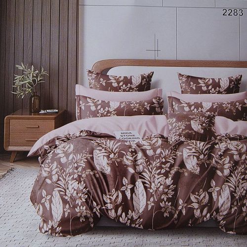 Сатин-твил ш.220 см 007-13908 шоколадный принтованный