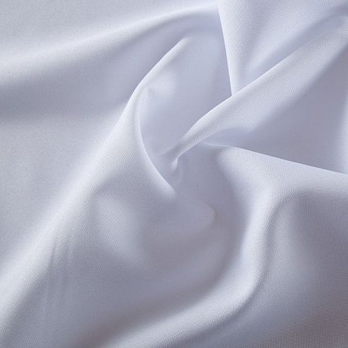 Ткань портьерная L-300 см негорючая габардин 16-02-13738 белый однотонный