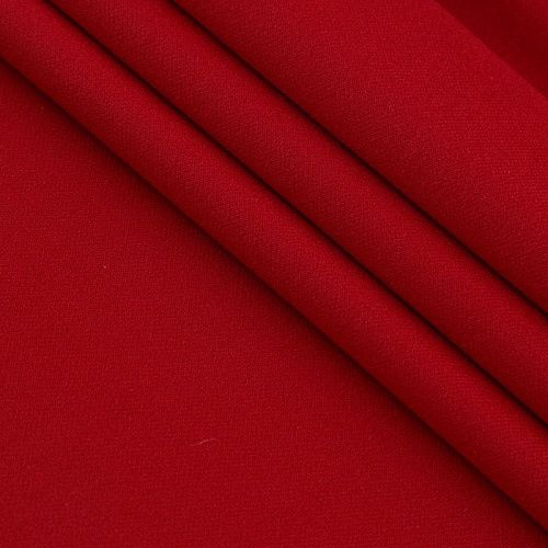 Креп стрейч 026-17217 красный однотонный