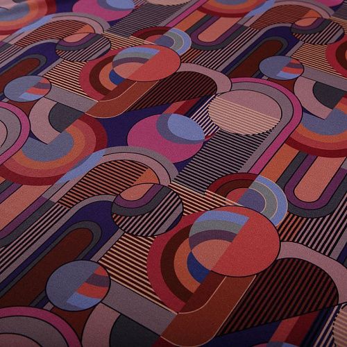 Шерсть стрейч плательная Emilio Pucci 066-19115 бордовый мультиколор