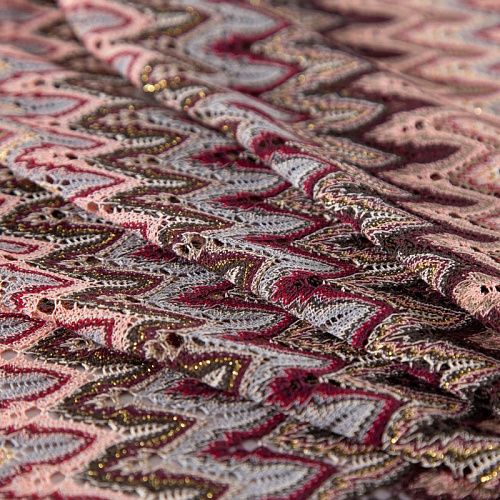 Трикотаж ажурный Missoni 056-20126 бордо мультиколор
