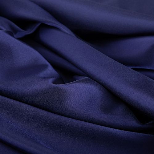 Ткань подкладочная стрейч 045-20114 темно-синий однотонный