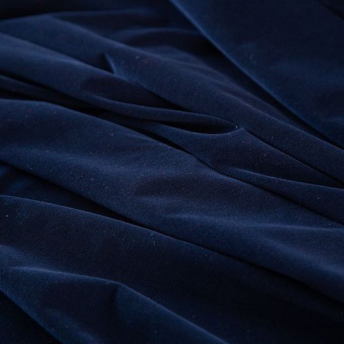 Микровельвет стрейч 008-20026 темно-синий однотонный
