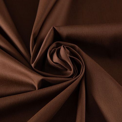 Поплин стрейч 063-20010 шоколадный однотонный