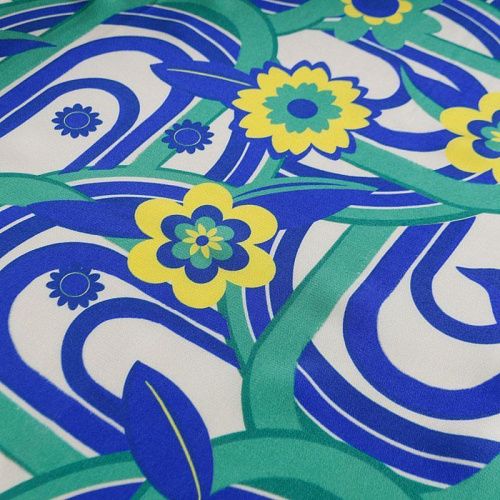 Вискоза 009-12178 белый принтованный