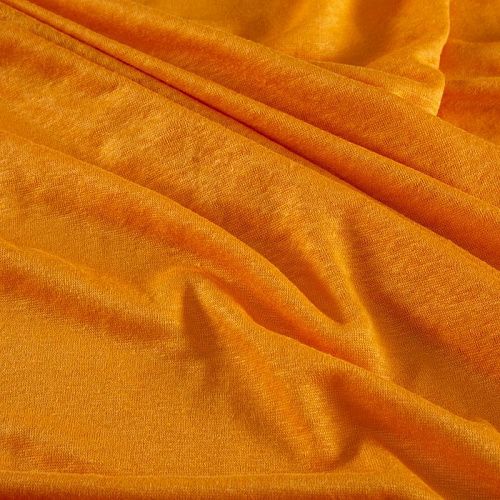 Трикотаж льняной 056-20353 оранжевый