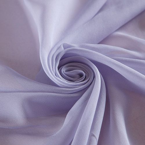 Креп-шифон шелковый 027-16816 разбеленный лавандовый однотонный