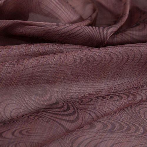 Органза шелковая (купон) 039-20211 ореховый принтованный