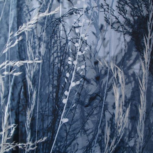 Сатин ш. 220 см 007-13369 серо-синий принтованный