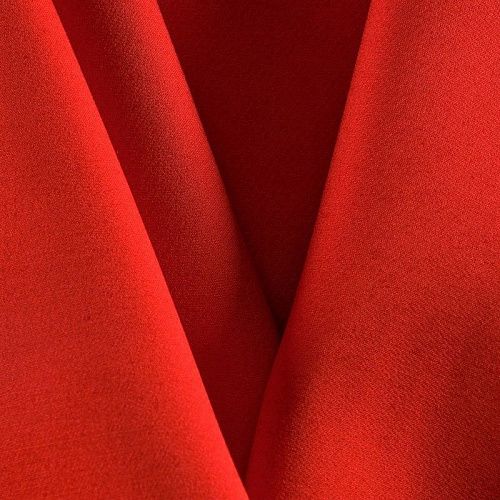 Креп двойной 026-11968 красный перец однотонный