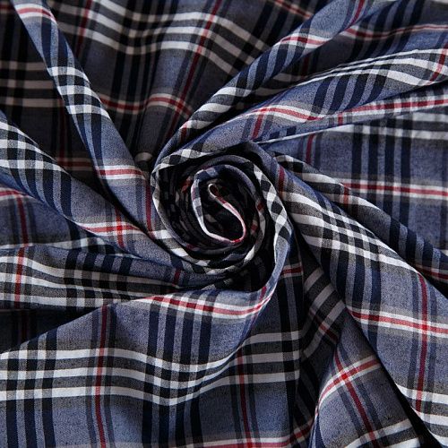 Хлопок плательно-рубашечный 049-12388 синий принтованный