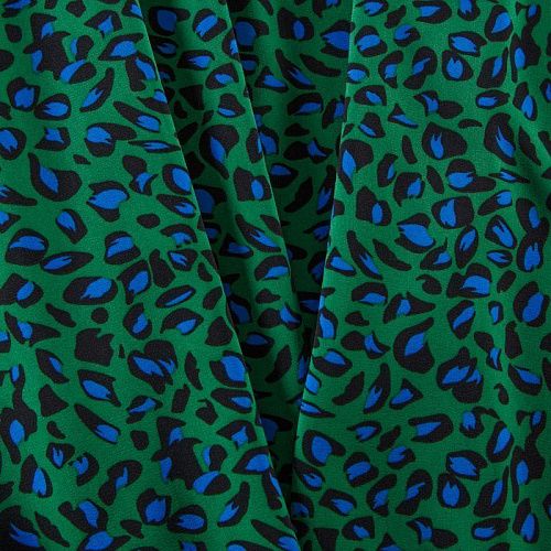 Вискоза "Лоренцо" 036-13867 зеленый принтованный