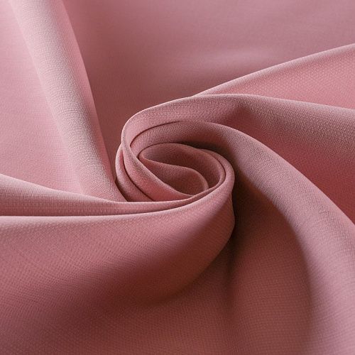 Креп двойной 026-11972 пудрово-розовый однотонный