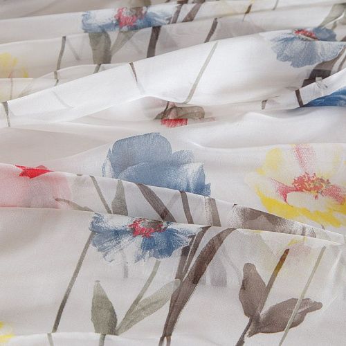 Шифон 068-16754 белый принтованный