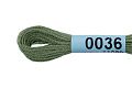 Нитки для вышивания Gamma мулине 8 м 0036 серо-зеленый