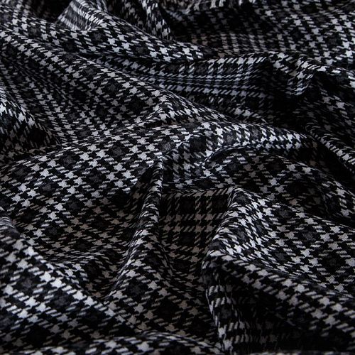 Ткань костюмная 025-14423 черно-белый клетка