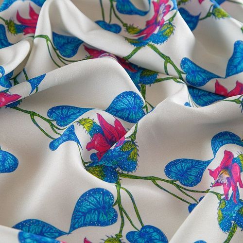 Вискоза 009-16549 белый принтованный