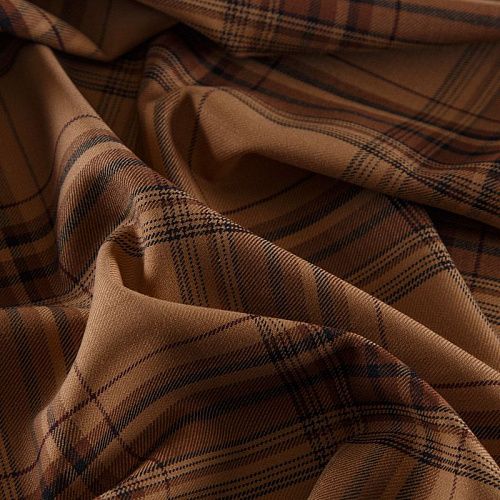 Ткань костюмная 025-12450 корица принтованный