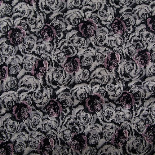 Жаккард с люрексом 017-02973 черно-розовый