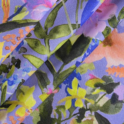 Вискоза 009-12066 лавандовый принтованный