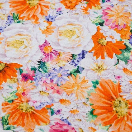 Вискоза 009-12373 белый принтованный