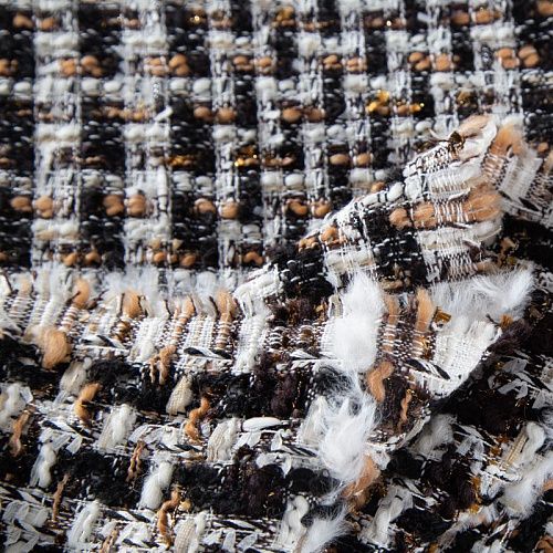 Твид шерстяной 052-19806 молочно-карамельный мультиколор