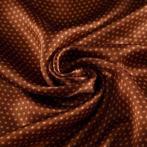 Шелк натуральный 064-17171 корица принтованный