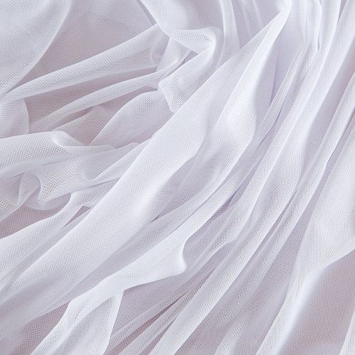 Сетка трикотажная 050-15621 белый однотонный