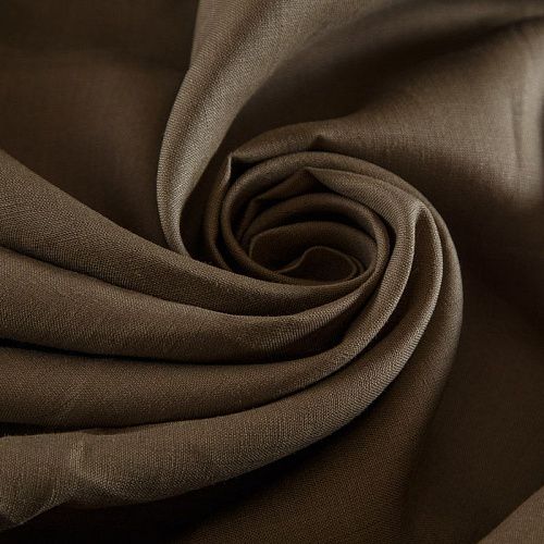 Лен натуральный 035-14722 коричневый хаки однотонный